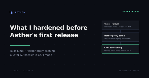 What I hardened before Aether's first release